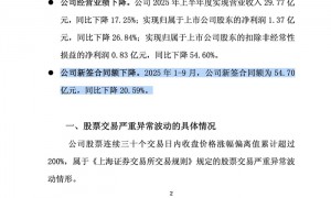 2倍“大牛股”,最新公告:下降20.59%!